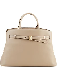 kate spade new york Deco Large Belted Pebbled Leather Satchel Bag