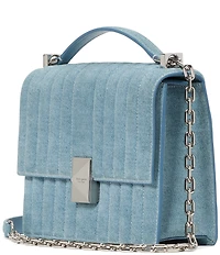 kate spade new york Deco Quilted Denim Suede Chain Convertible Shoulder Bag
