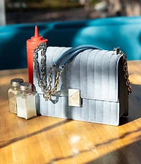 kate spade new york Deco Quilted Denim Suede Chain Convertible Shoulder Bag