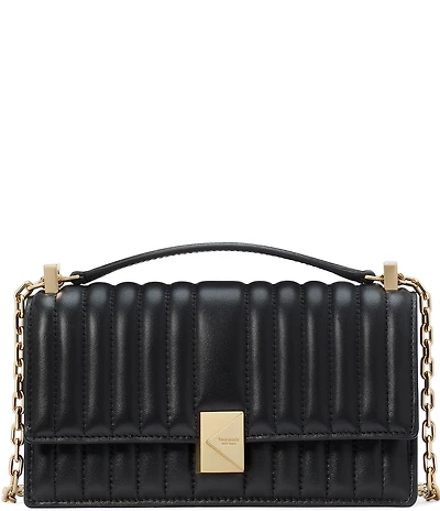 kate spade new york Deco Quilted Puffy Mini Flap Chain Crossbody Bag