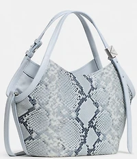 kate spade new york Deco Snake Embossed Leather Small Tulip Handle Tote Bag