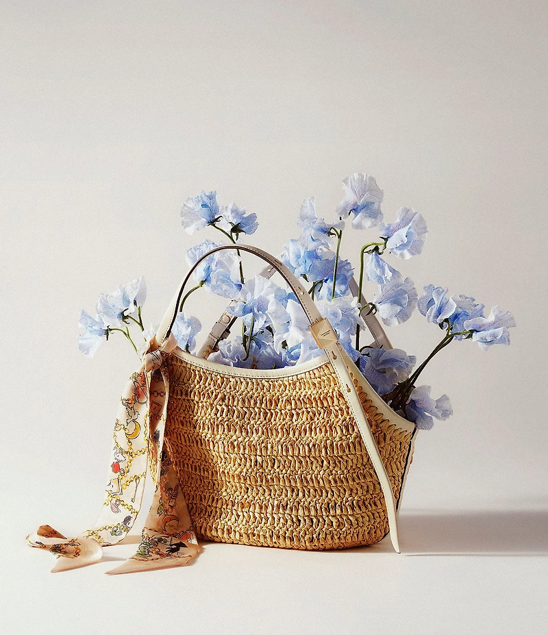 kate spade new york Deco Straw Small Tulip Tote