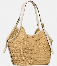 kate spade new york Deco Straw Tulip Tote Bag