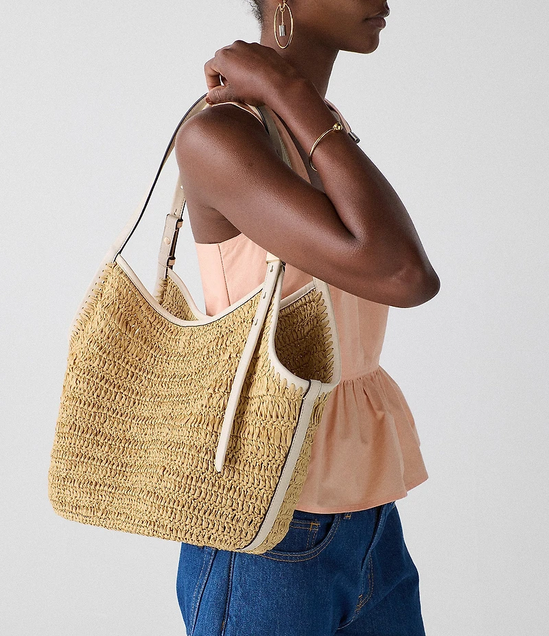 kate spade new york Deco Straw Tulip Tote Bag