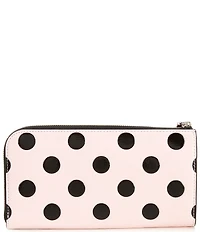 kate spade new york Devin Breezy Polka Dot Leather Zip Around Continental Wallet