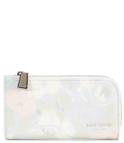 kate spade new york Devin Hidden Garden Printed PU Small Slim Bifold Wallet