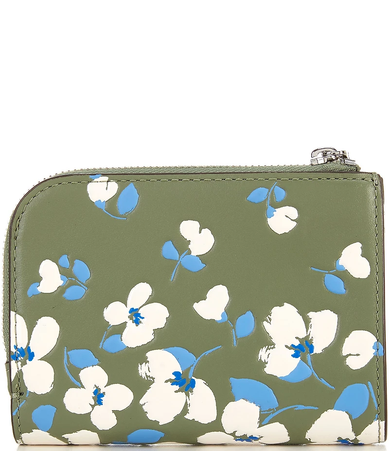 kate spade new york Devin Floral Leather Small Compact Wallet