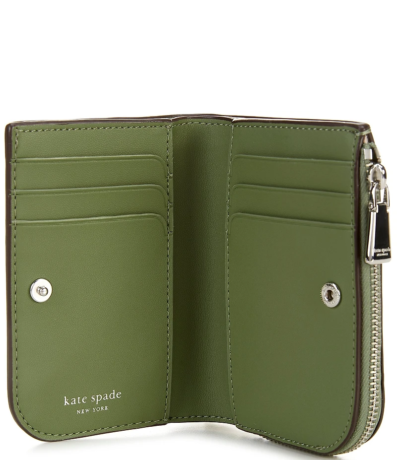 kate spade new york Devin Floral Leather Small Compact Wallet