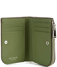 kate spade new york Devin Floral Leather Small Compact Wallet