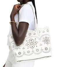 kate spade new york Spade Flower Do It All Perforated Leather Tote Bag