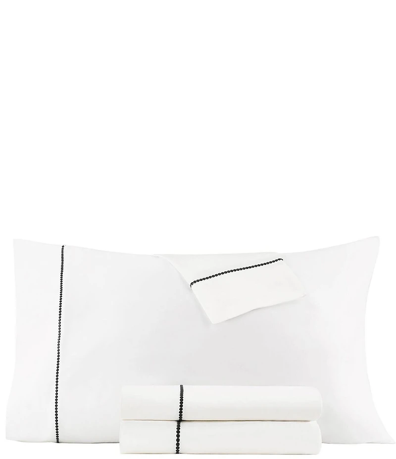 kate spade new york Dot Embroidered 300-Thread Count All-Season 4-Piece Sheet Set