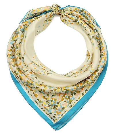 kate spade new york Dotted Spade Flower Silk Square Scarf