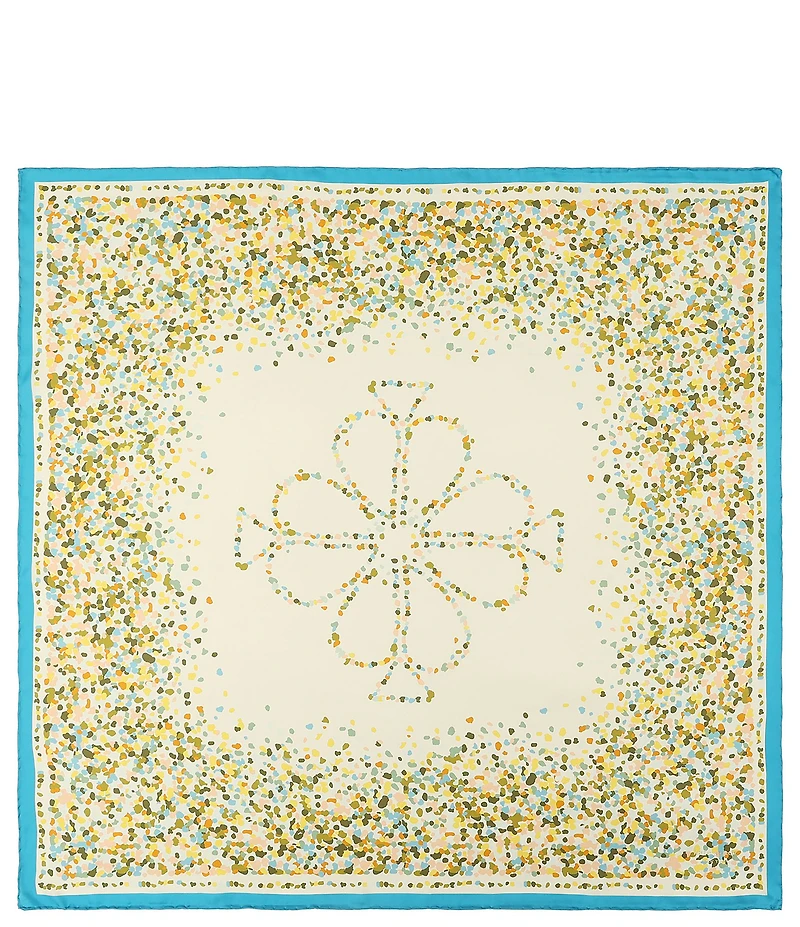 kate spade new york Dotted Spade Flower Silk Square Scarf
