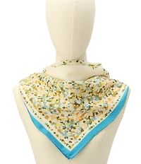kate spade new york Dotted Spade Flower Silk Square Scarf