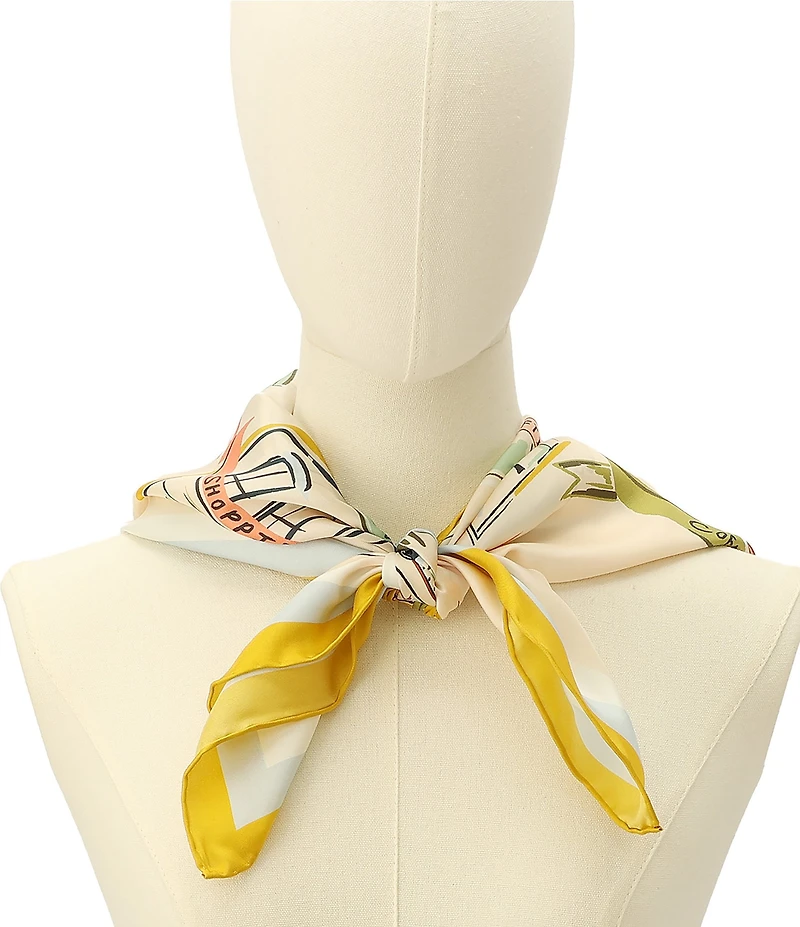 kate spade new york Downtown Day Trip Silk Square Scarf