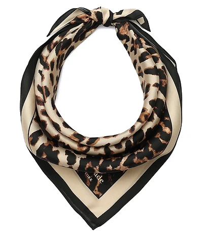kate spade new york Downtown Leopard Silk Bandana Scarf