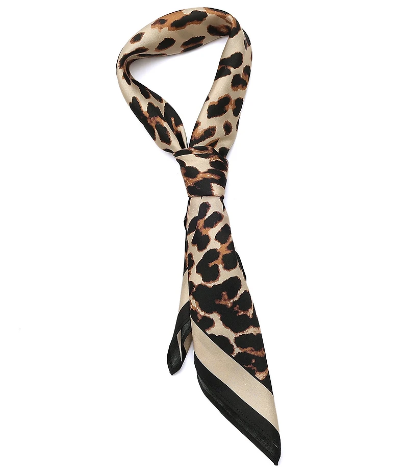 kate spade new york Downtown Leopard Silk Bandana Scarf