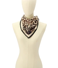kate spade new york Downtown Leopard Silk Bandana Scarf