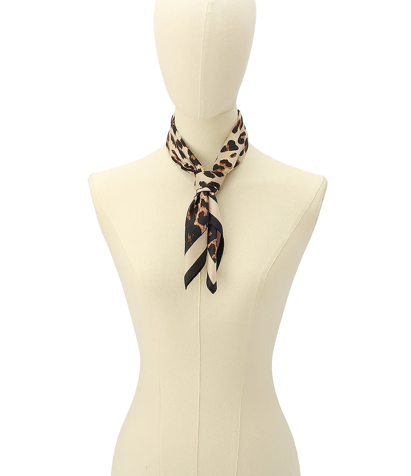 kate spade new york Downtown Leopard Silk Bandana Scarf