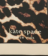 kate spade new york Downtown Leopard Silk Bandana Scarf