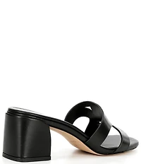 kate spade new york Duo Leather Logo Block Heel Slide Sandals