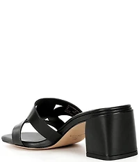kate spade new york Duo Leather Logo Block Heel Slide Sandals