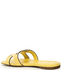 kate spade new york Duo Leather Signature Logo Slide Sandals
