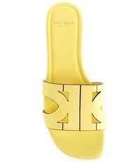 kate spade new york Duo Leather Signature Logo Slide Sandals