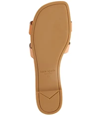 kate spade new york Duo Leather Signature Logo Slide Sandals