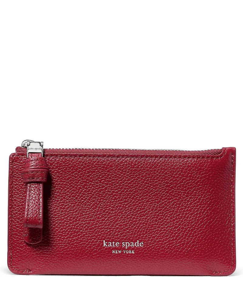 kate spade new york East West Leather Zip Card Case