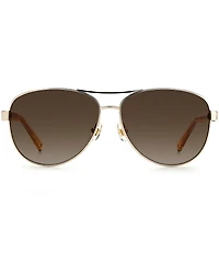 kate spade new york Women's Fara 57mm Aviator Polarized Sunglasses
