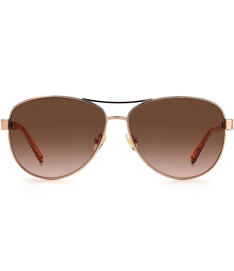 kate spade new york Women's Fara 57mm Aviator Sunglasses