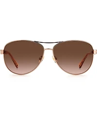 kate spade new york Women's Fara 57mm Aviator Sunglasses