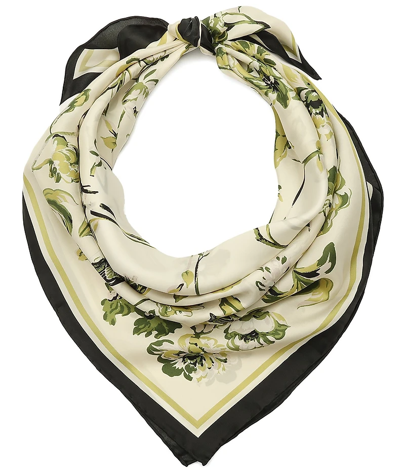 kate spade new york Floral Toile Silk Bandana Scarf