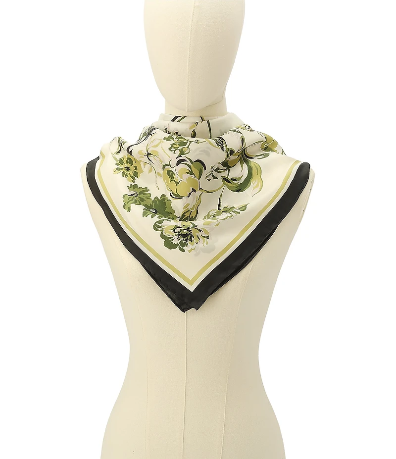 kate spade new york Floral Toile Silk Bandana Scarf