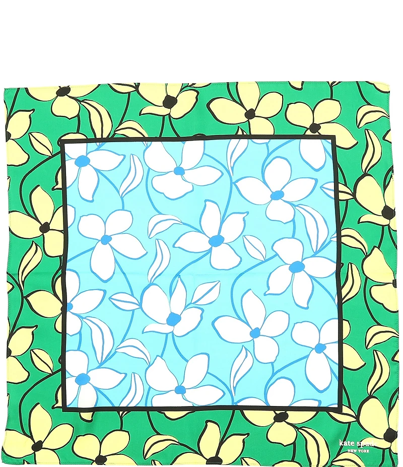 kate spade new york Floral Vines Silk Bandana Square Scarf