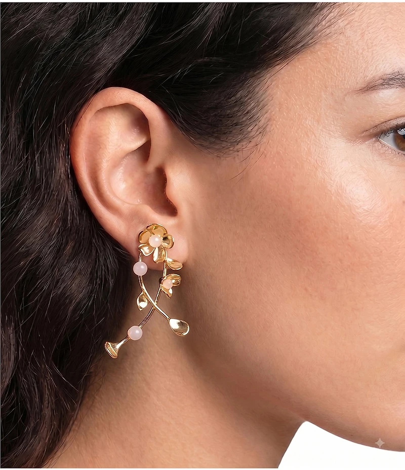 kate spade new york Gilded Garden Statement Drop Earrings