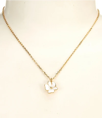 kate spade new york Golden Bloom Flower Short Pendant Necklace