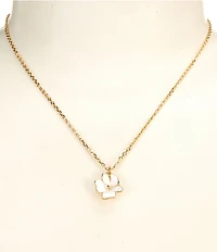 kate spade new york Golden Bloom Flower Short Pendant Necklace