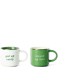 kate spade new york Got Up Early & Stayed Up Late, Mugs, Set of 2