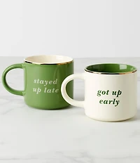 kate spade new york Got Up Early & Stayed Up Late, Mugs, Set of 2