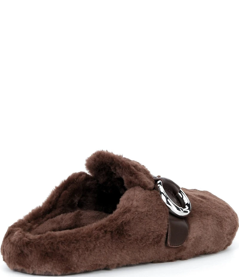 kate spade new york Halo Faux Fur Buckle Clogs