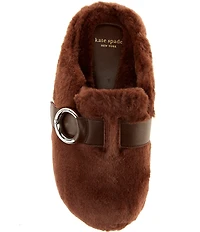kate spade new york Halo Faux Fur Buckle Clogs