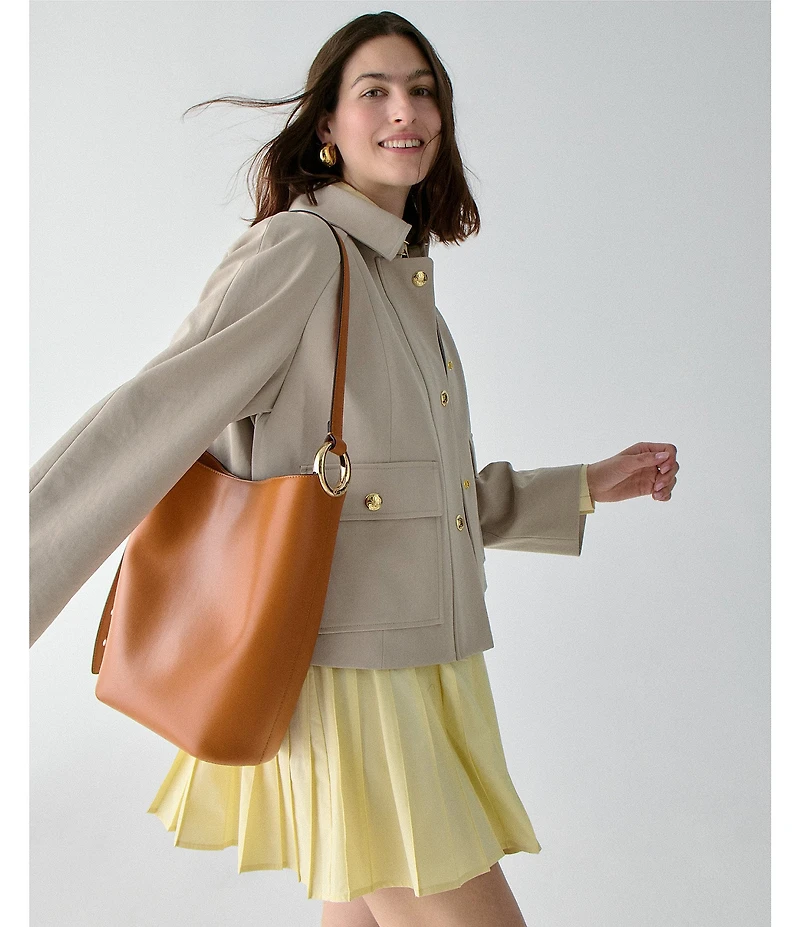 kate spade new york Halo Fine Grain Leather Bucket Bag