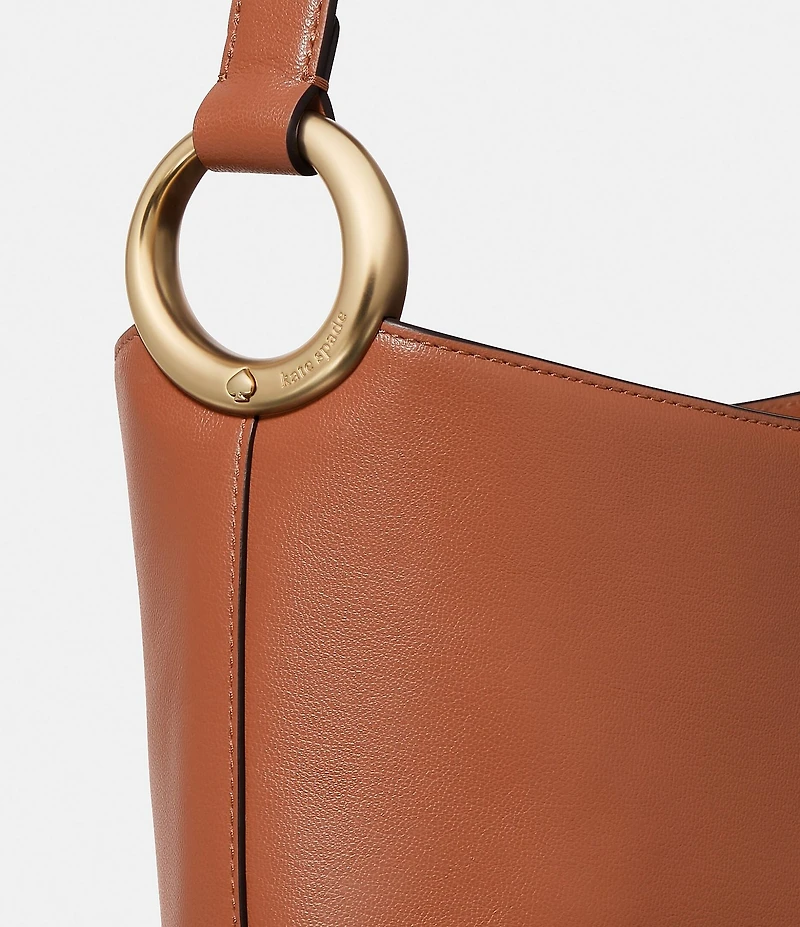 kate spade new york Halo Fine Grain Leather Bucket Bag