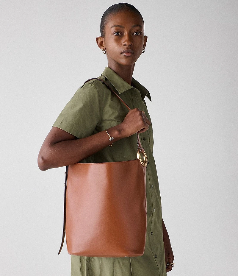 kate spade new york Halo Fine Grain Leather Bucket Bag