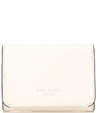 kate spade new york Halo Fine Grain Leather Card Case Trifold Wallet