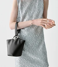 kate spade new york Halo Fine Grain Leather Mini Bucket