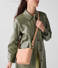 kate spade new york Halo Fine Grain Leather Mini Bucket