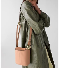 kate spade new york Halo Fine Grain Leather Mini Bucket